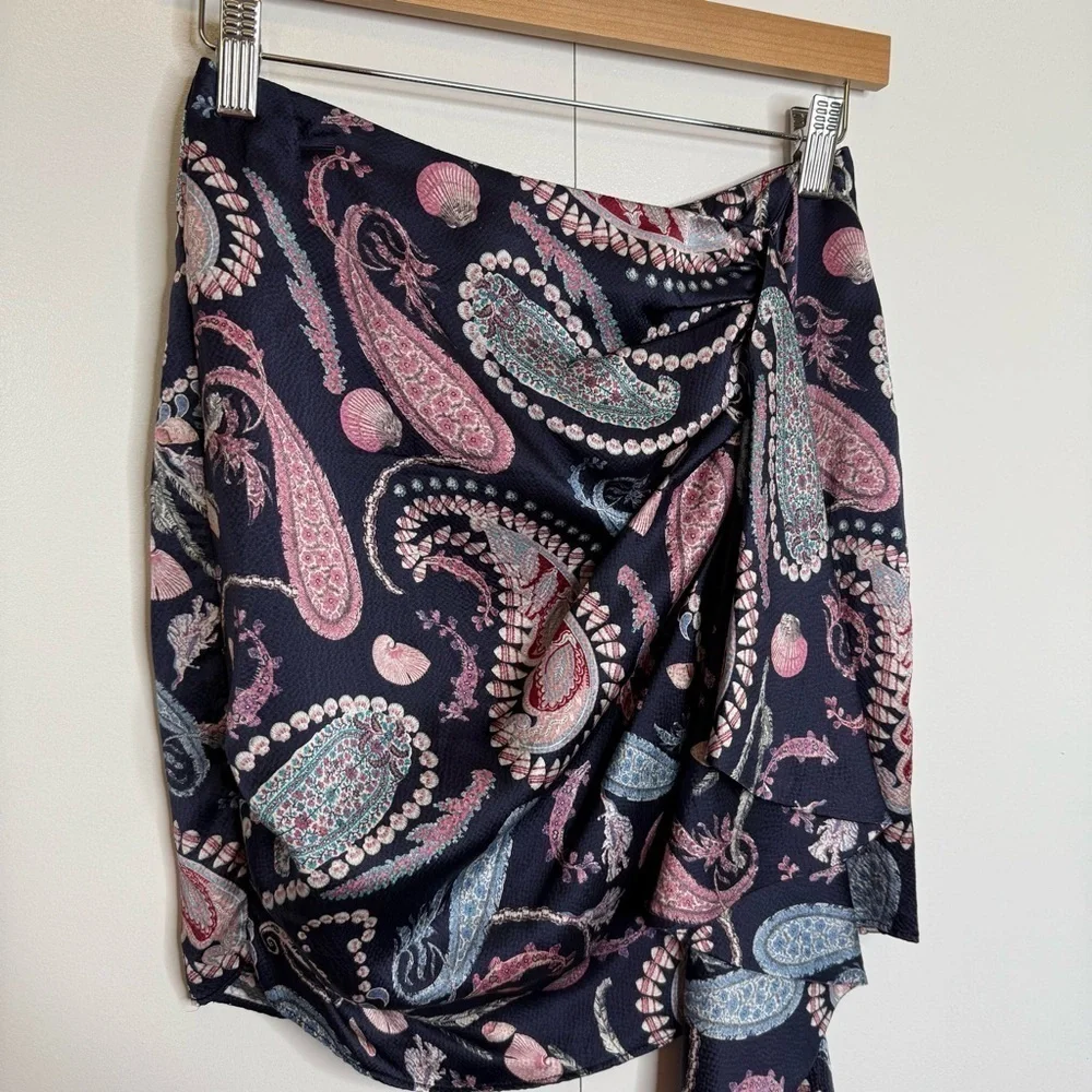 Thurley - Crown Of Thornes Mini Skirt - 100% silk - Nautical/mermaid - US 4